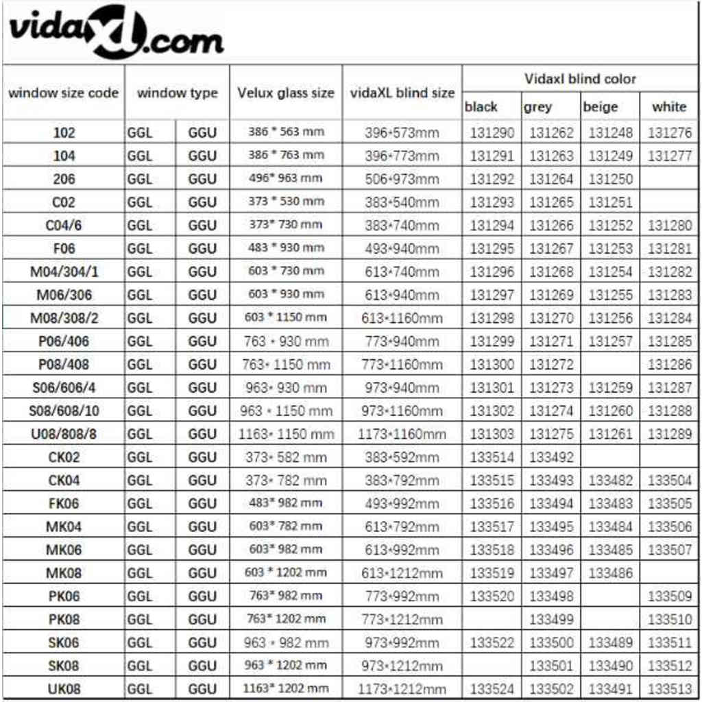 vidaXL Στόρι Ρόλερ Συσκότισης (Blackout) Μπεζ SK06 GGL και GGU