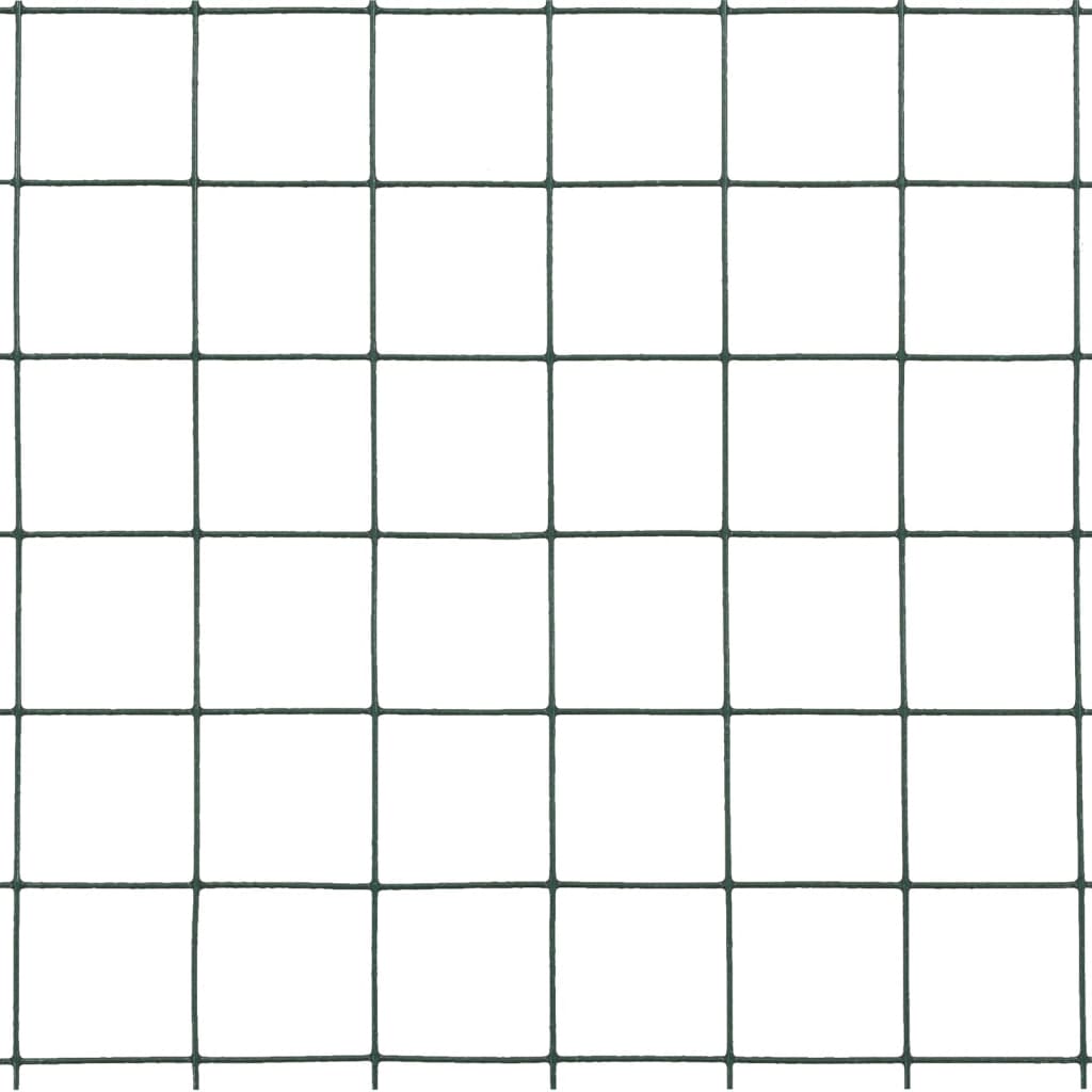 vidaXL Συρματόπλεγμα Κοτετσόσυρμα Πράσινο 25x0,5μ Ατσάλι Επικάλυψη PVC