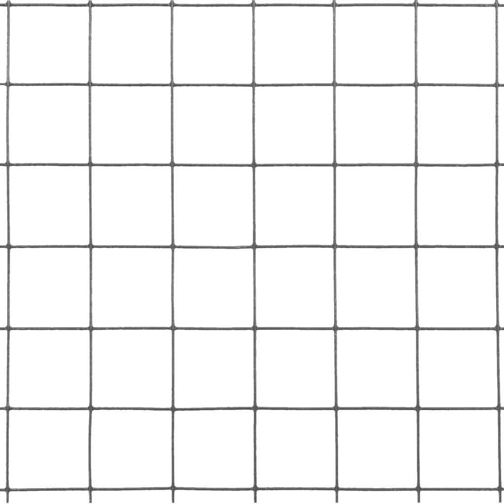 vidaXL Συρματόπλεγμα Εξάγωνο Γκρι 25x1 μ. από Ατσάλι με Επικάλυψη PVC