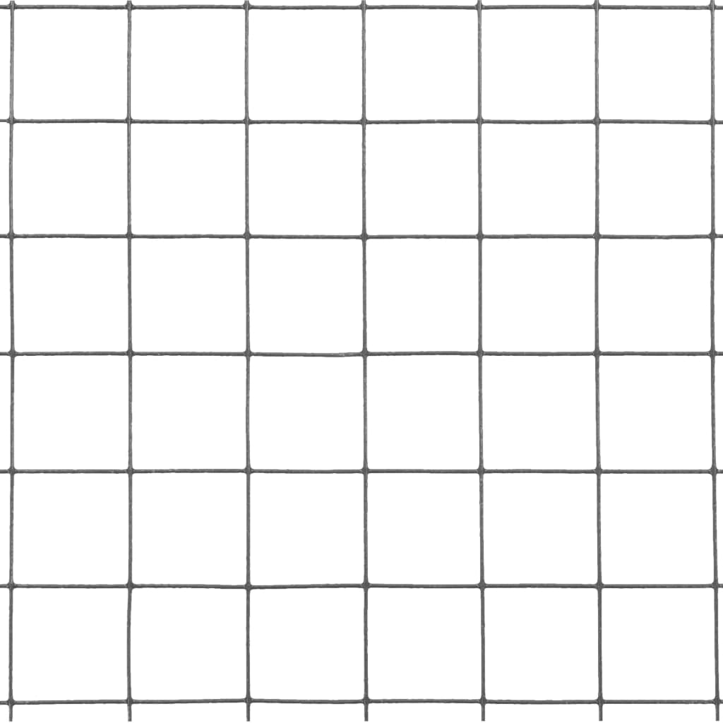 vidaXL Συρματόπλεγμα Κοτετσόσυρμα Γκρι 10x0,5 μ. Ατσάλι Επικάλ. PVC