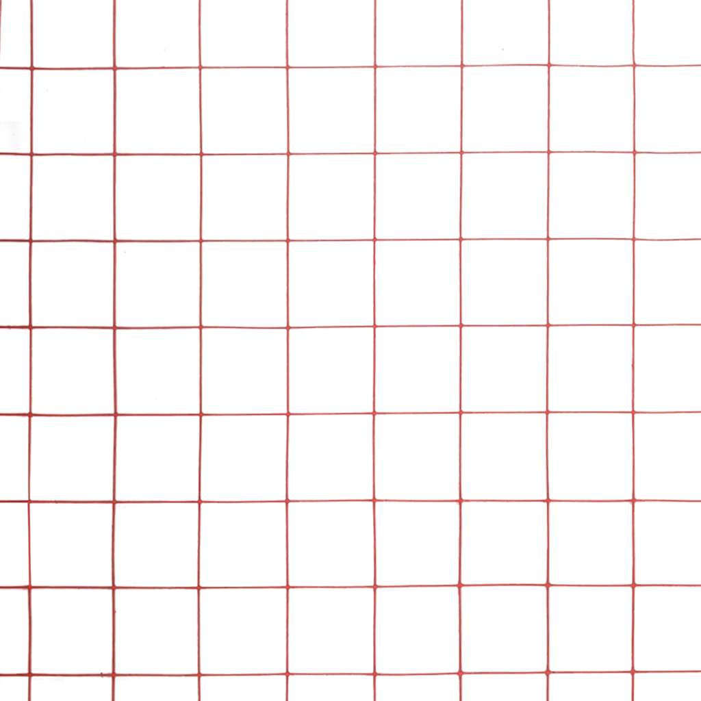 vidaXL Συρματόπλεγμα Εξάγωνο Κόκκινο 25x1 μ. Ατσάλι με Επικάλυψη PVC