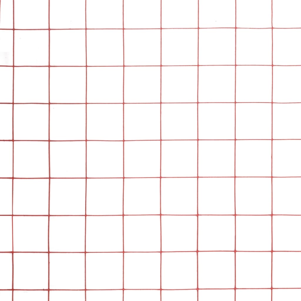 vidaXL Συρματόπλεγμα Κοτετσόσυρμα Κόκκινο 10x1,5 μ. Ατσάλι Επικαλ. PVC