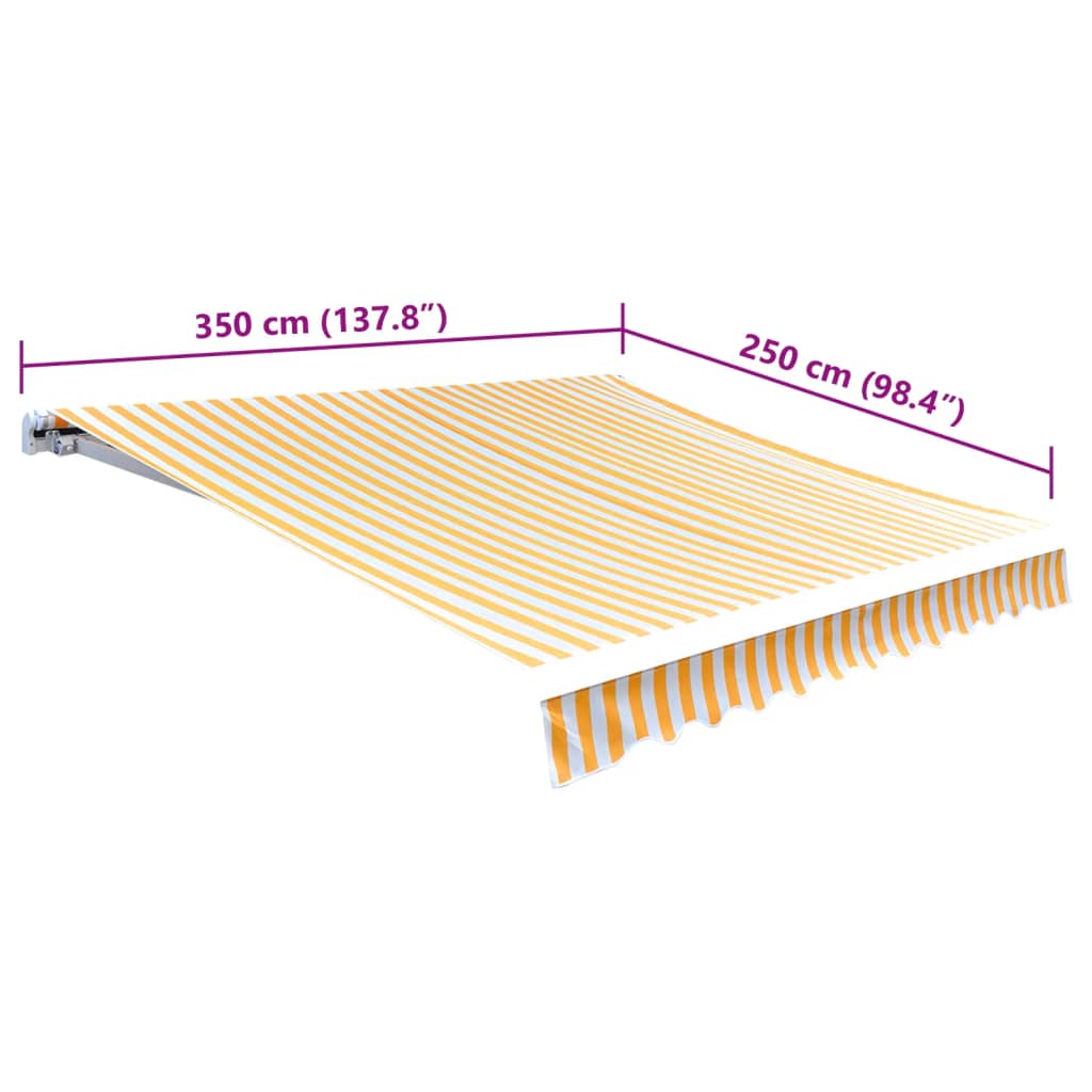 vidaXL Τεντόπανο Πορτοκαλί / Λευκό 350 x 250 εκ. από Καραβόπανο