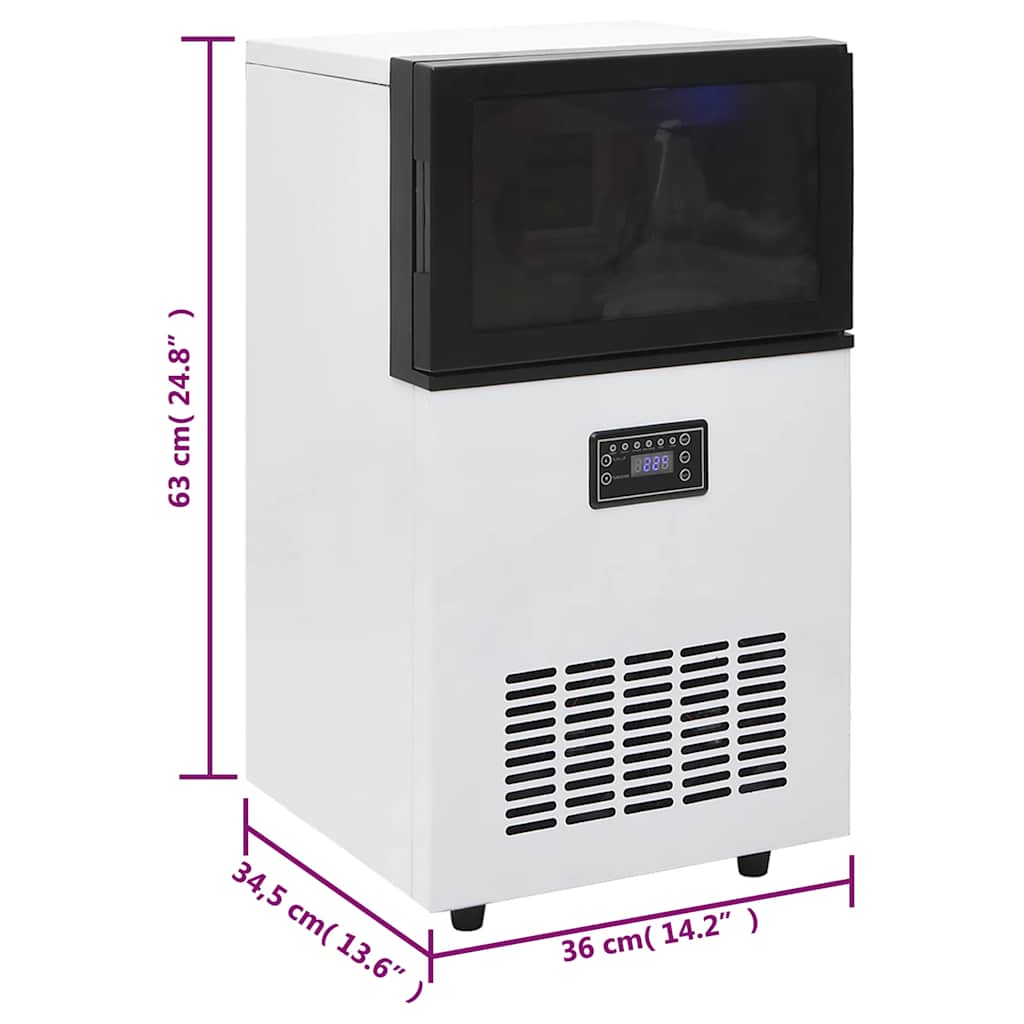 vidaXL Παγομηχανή Μαύρη 45 κ. / 24 ώρες