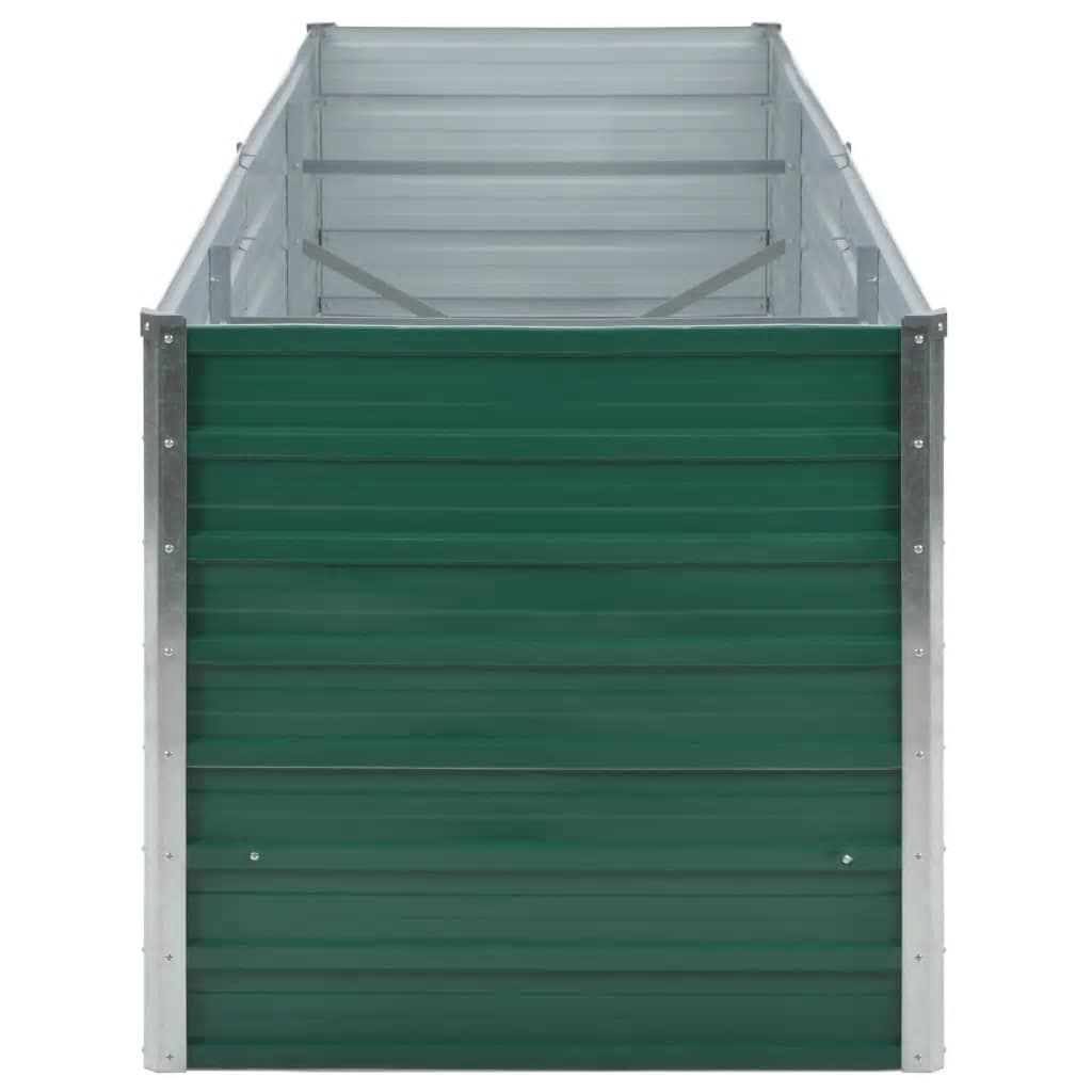 vidaXL Ζαρντινιέρα Υπερυψωμένη Πράσινη 240x80x77 εκ. Γαλβαν. Χάλυβας