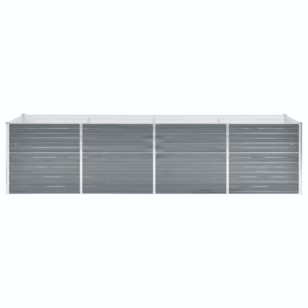 vidaXL Ζαρντινιέρα Υπερυψωμένη Γκρι 320x80x77 εκ. Γαλβανισμ. Χάλυβας