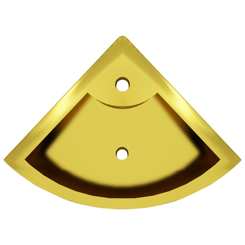 vidaXL Νιπτήρας με Οπή Υπερχείλισης Χρυσός 45x32x12,5 εκ. Κεραμικός