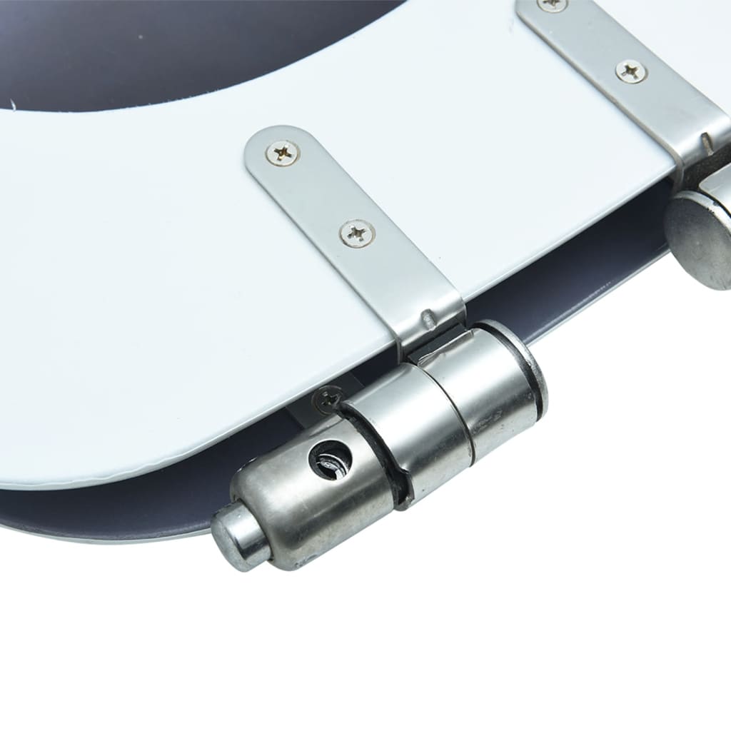 vidaXL Κάλυμμα Λεκάνης με Καπάκι Soft Close Σχέδιο Πέτρες από MDF