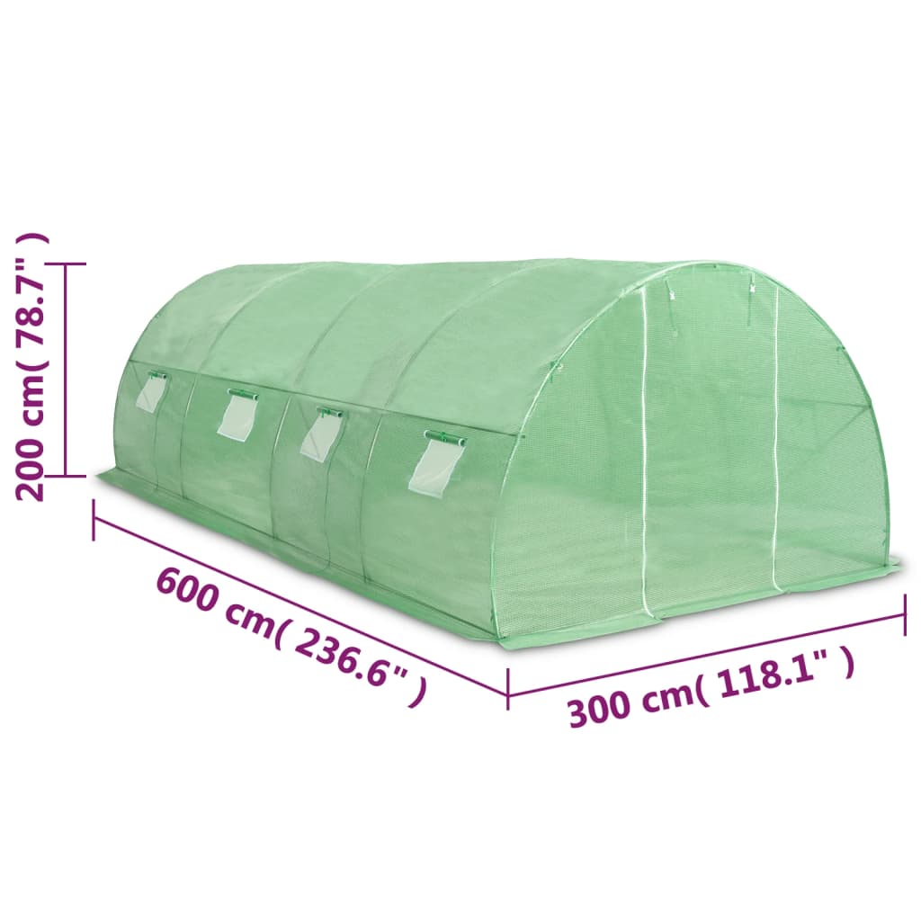 vidaXL Θερμοκήπιο 18 μ² 600 x 300 x 200 εκ.