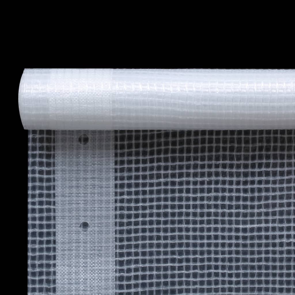 vidaXL Μουσαμάς με Ύφανση Leno Λευκός 4 x 10 μ. 260 γρ./μ²