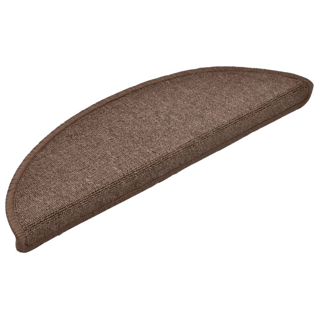 vidaXL Πατάκια Σκάλας 15 τεμ. Χρώμα Coffee Brown 56 x 17 x 3 εκ.
