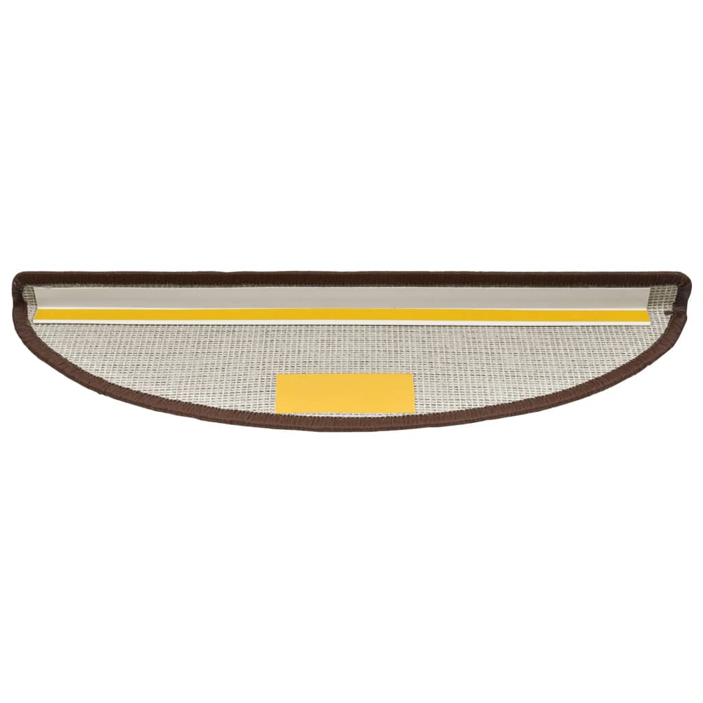 vidaXL Πατάκια Σκάλας 15 τεμ. Χρώμα Coffee Brown 56 x 17 x 3 εκ.