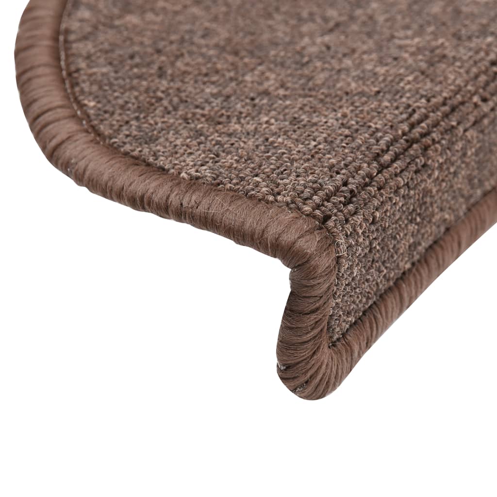 vidaXL Πατάκια Σκάλας 15 τεμ. Χρώμα Coffee Brown 56 x 17 x 3 εκ.
