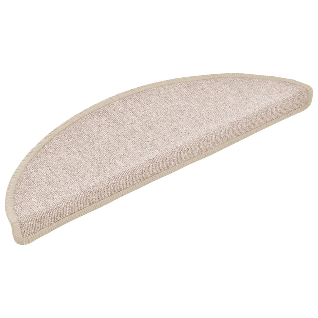 vidaXL Πατάκια Σκάλας 15 τεμ. Χρώμα Taupe 56 x 17 x 3 εκ.