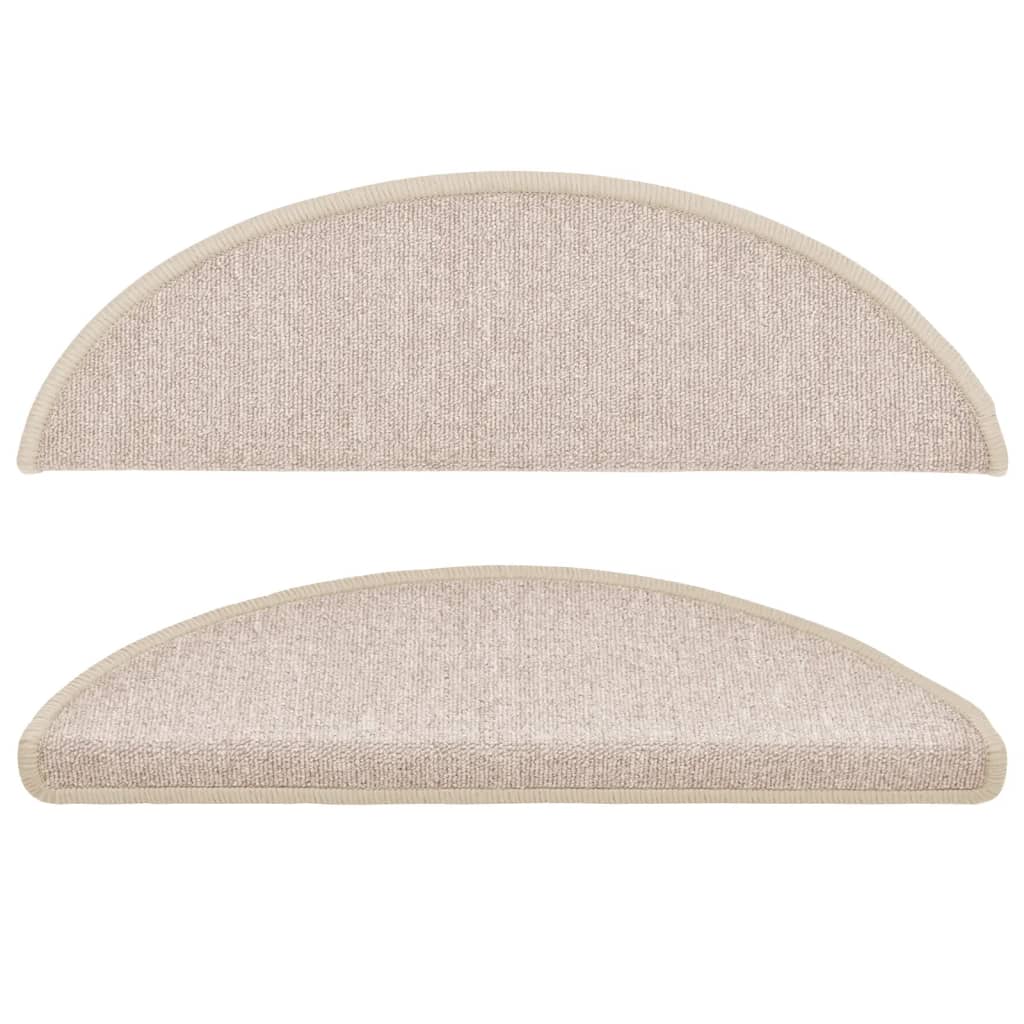 vidaXL Πατάκια Σκάλας 15 τεμ. Χρώμα Taupe 56 x 17 x 3 εκ.