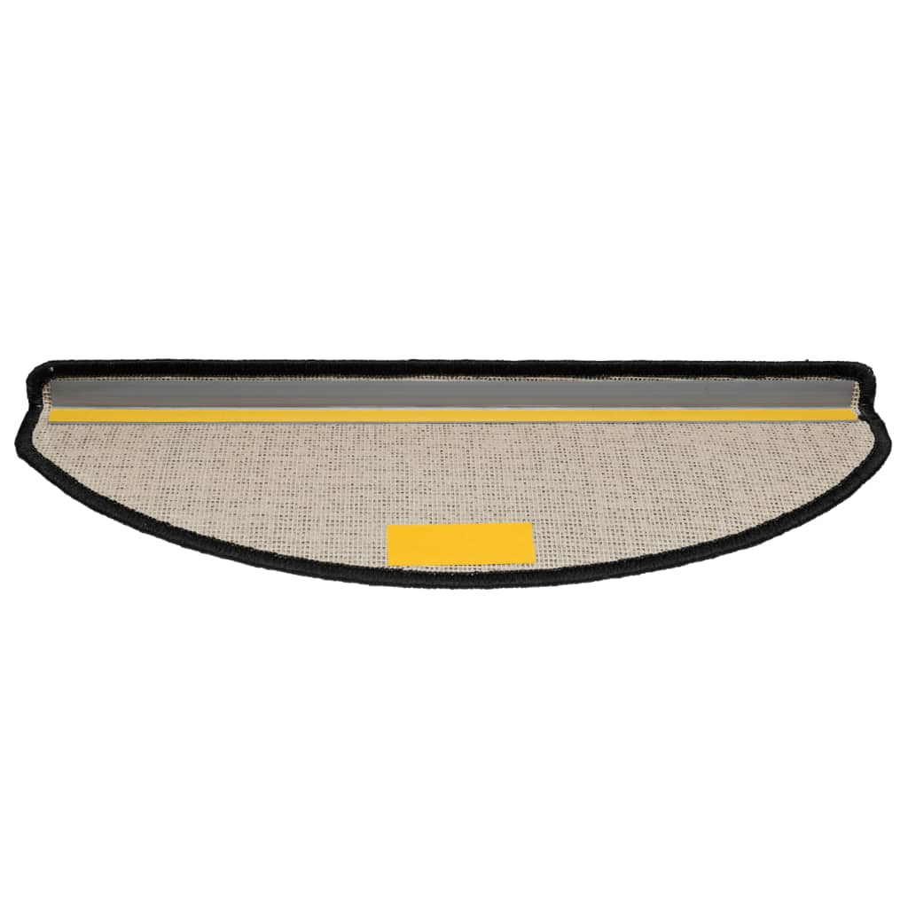 vidaXL Πατάκια Σκάλας Μοκέτα 15 τεμ. Μαύρα 65 x 21 x 4 εκ.