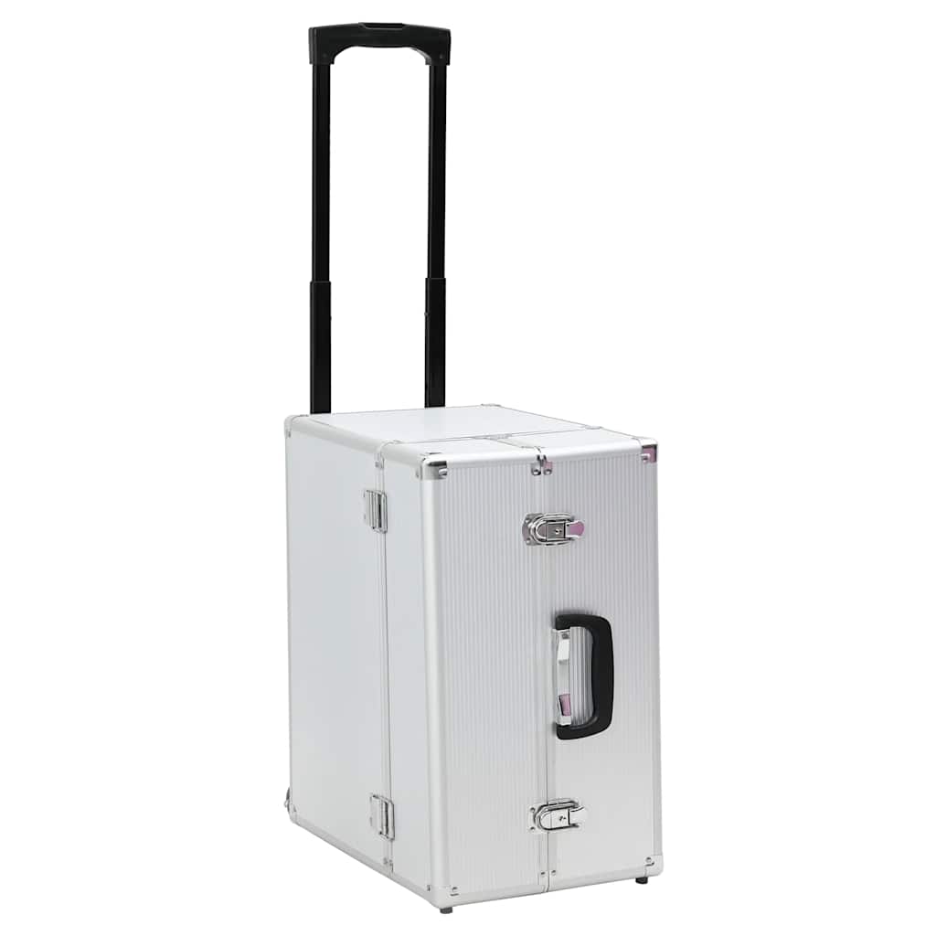 vidaXL Βαλίτσα Τρόλεϊ Επαγγελματική Ασημί 47 x 39 x 27 εκ. Αλουμινίου