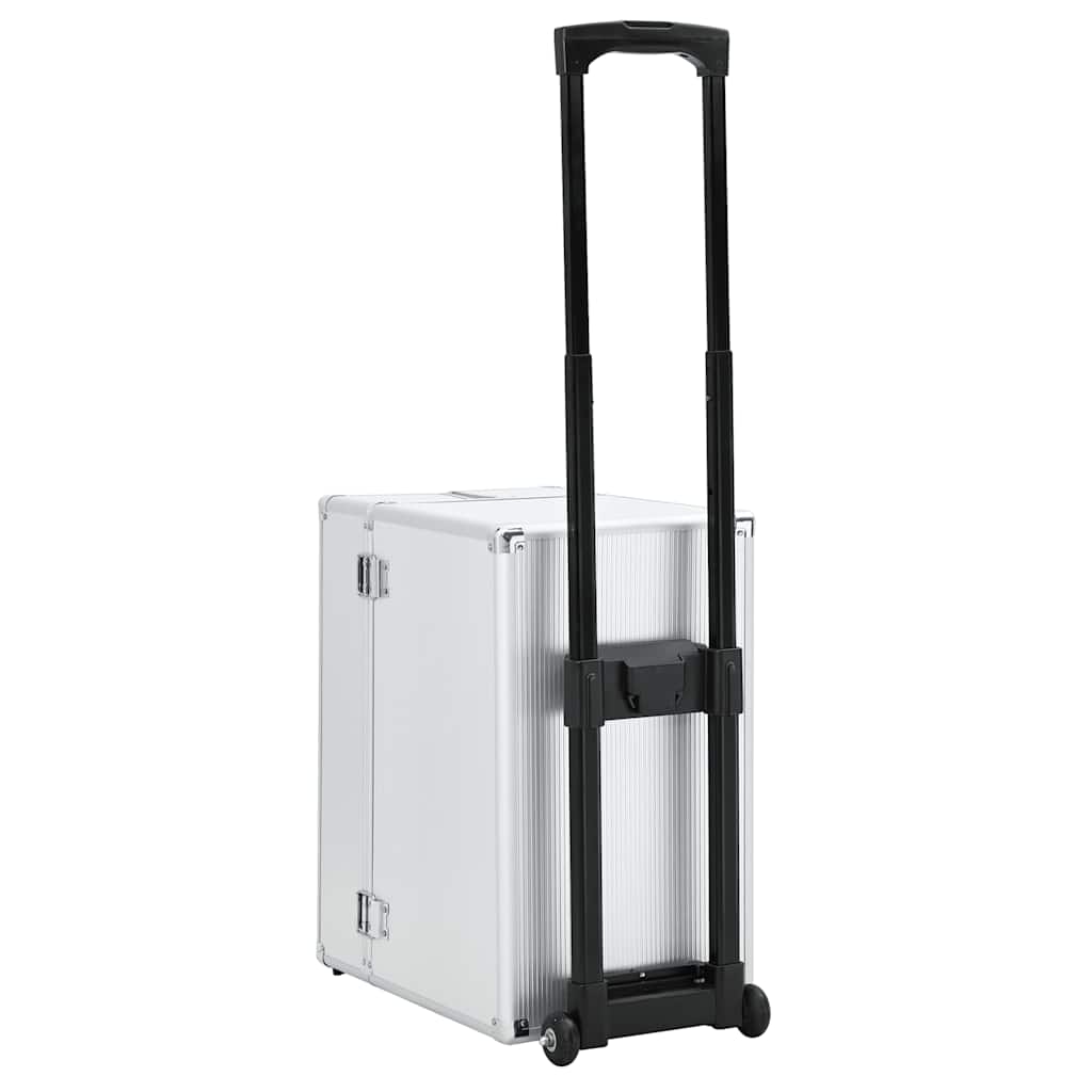 vidaXL Βαλίτσα Τρόλεϊ Επαγγελματική Ασημί 47 x 39 x 27 εκ. Αλουμινίου