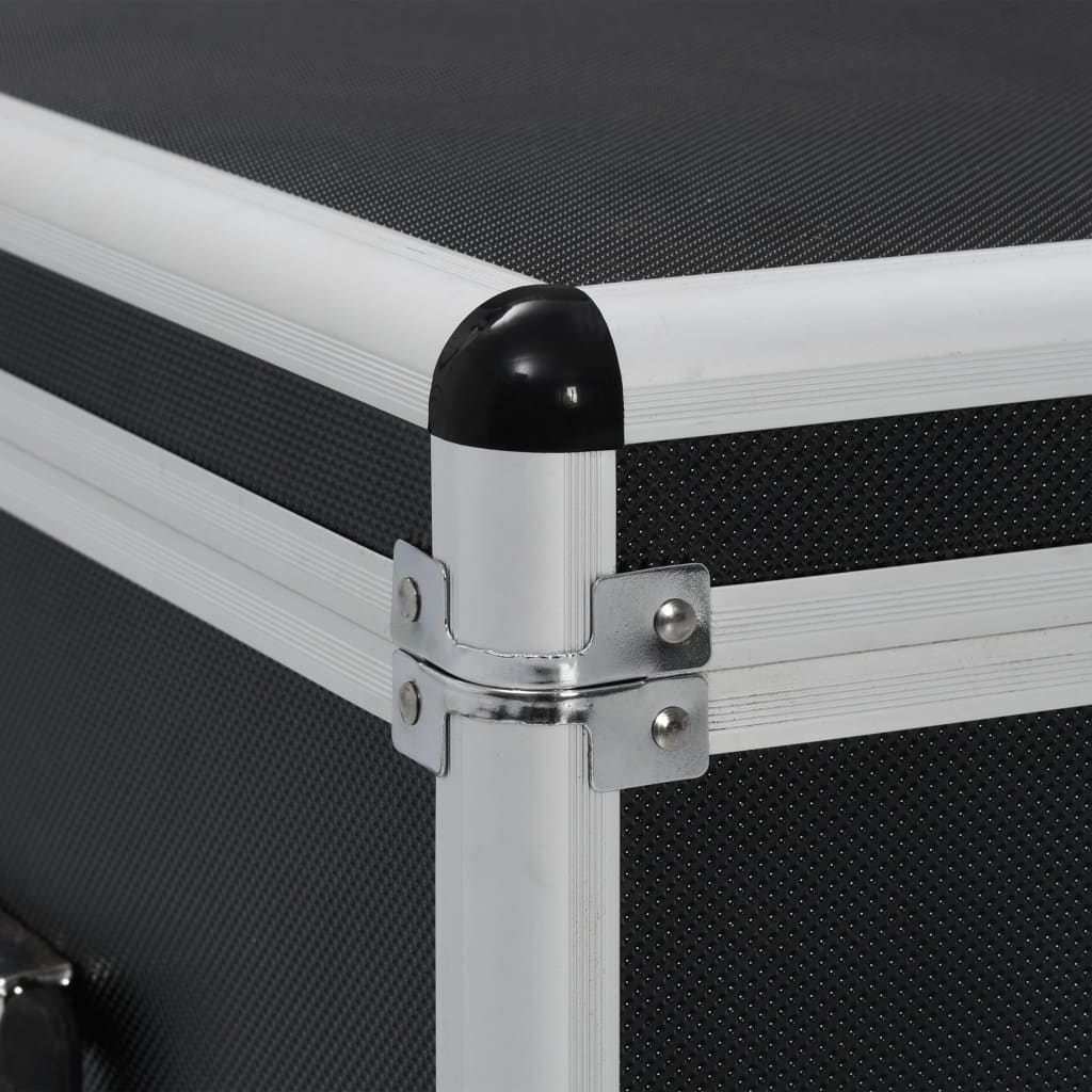 vidaXL Κουτιά Αποθήκευσης 3 τεμ. Μαύρα Αλουμινίου