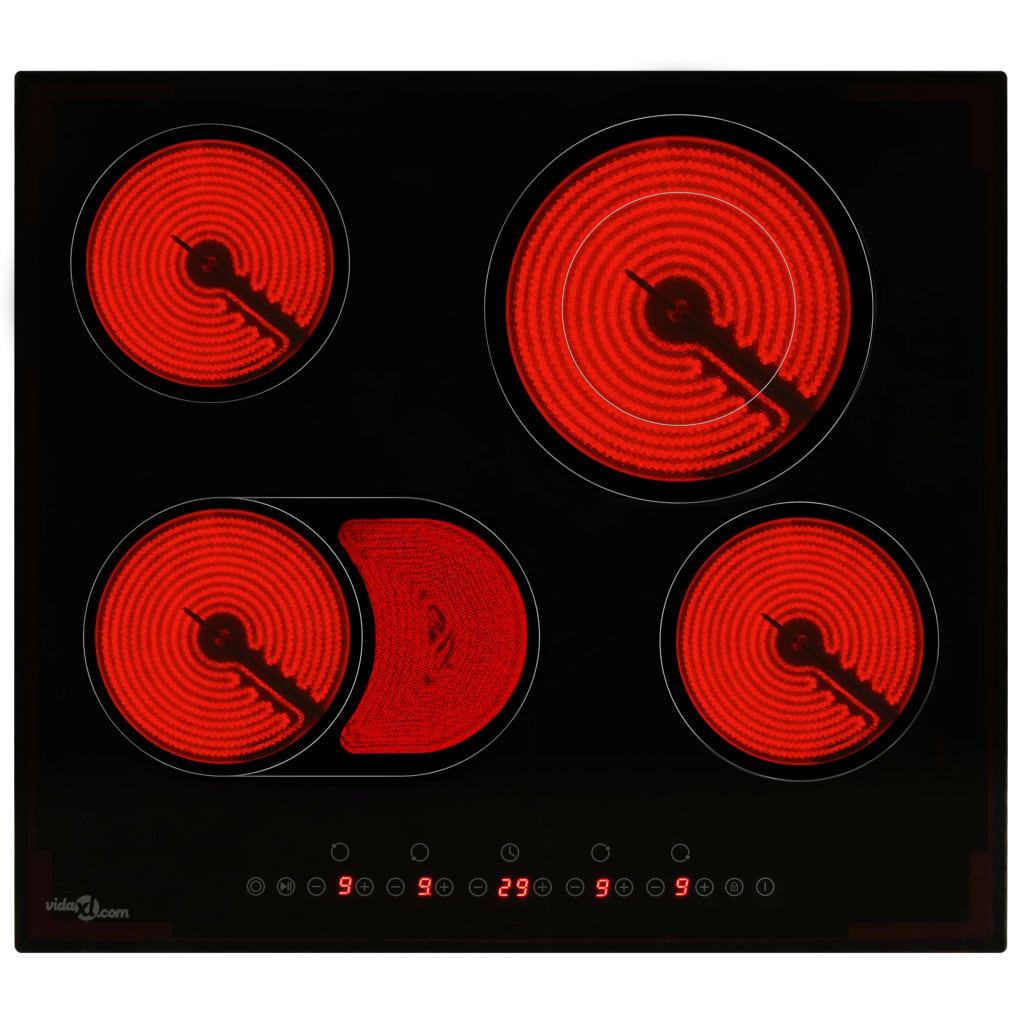 vidaXL Εστία Κεραμική με 4 Εστίες και Πλήκτρα Αφής 6600 W