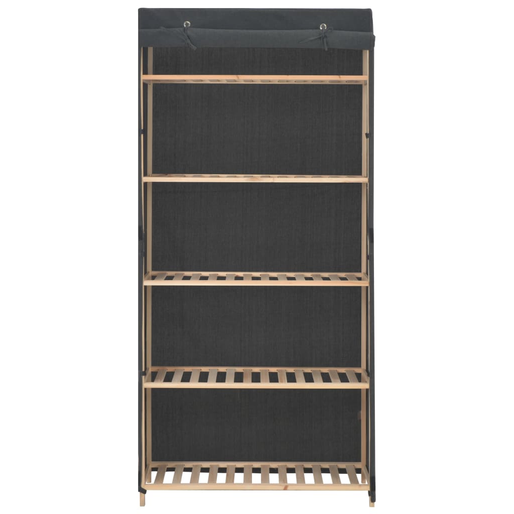 vidaXL Ντουλάπα Γκρι 79 x 40 x 170 εκ. Υφασμάτινη