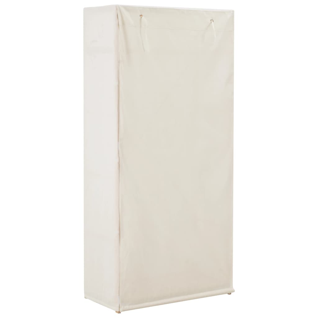 vidaXL Ντουλάπα Λευκή 79 x 40 x 170 εκ. Υφασμάτινη