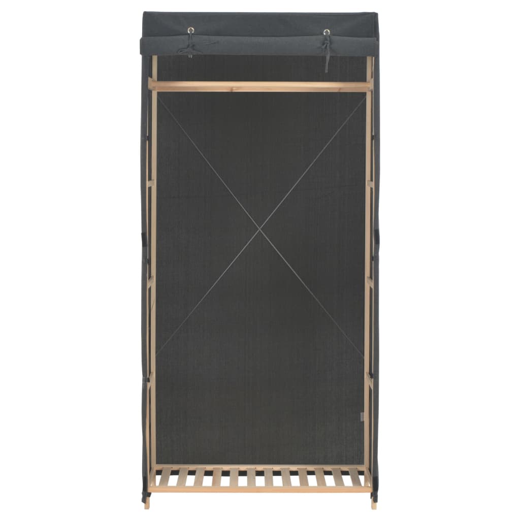 vidaXL Ντουλάπα Γκρι 79 x 40 x 170 εκ. Υφασμάτινη