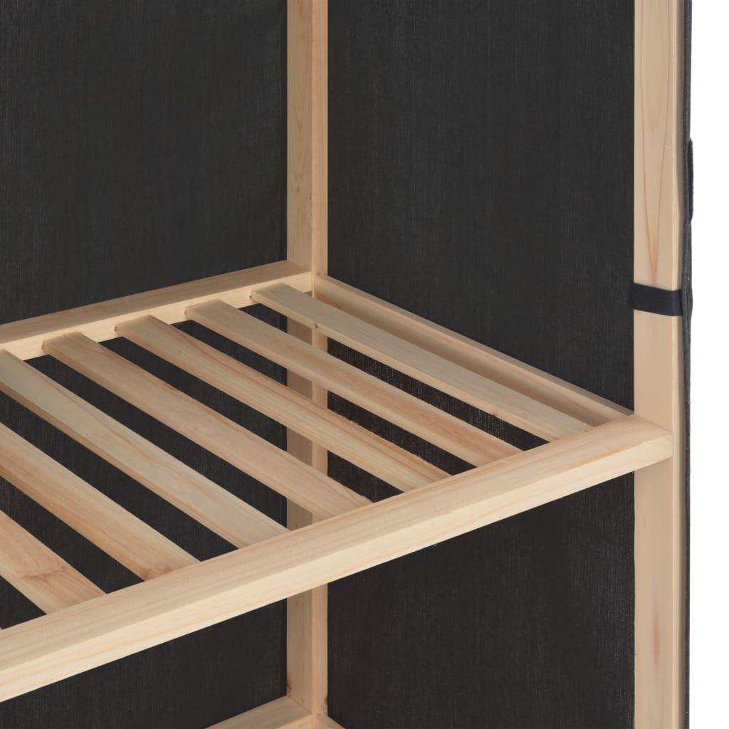 vidaXL Παπουτσοθήκη με Κάλυμμα Γκρι 79 x 40 x 80 εκ. Υφασμάτινη