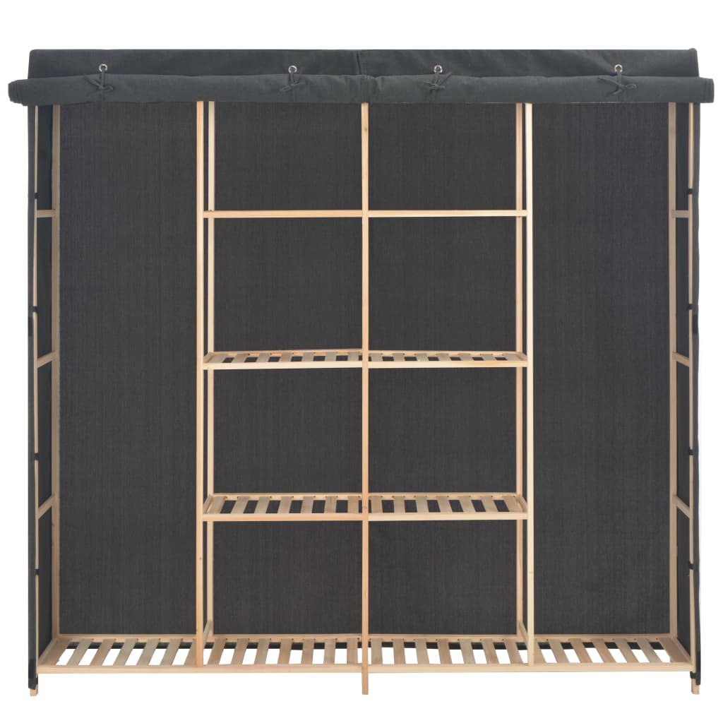 vidaXL Ντουλάπα Γκρι 173 x 40 x 170 εκ. Υφασμάτινη