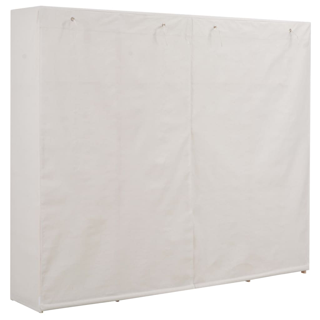 vidaXL Ντουλάπα Λευκή 200 x 40 x 170 εκ. Υφασμάτινη
