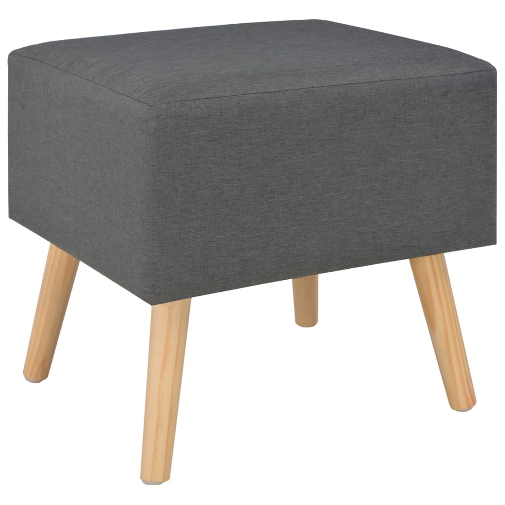 vidaXL Κομοδίνο Σκούρο Γκρι 40 x 35 x 40 εκ. Υφασμάτινο