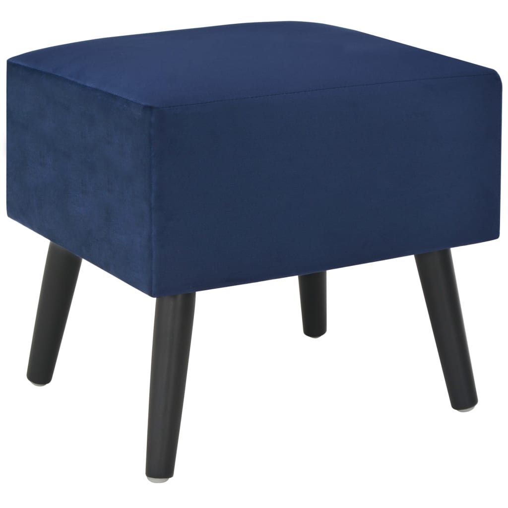 vidaXL Κομοδίνο Μπλε 40 x 35 x 40 εκ. Βελούδινο