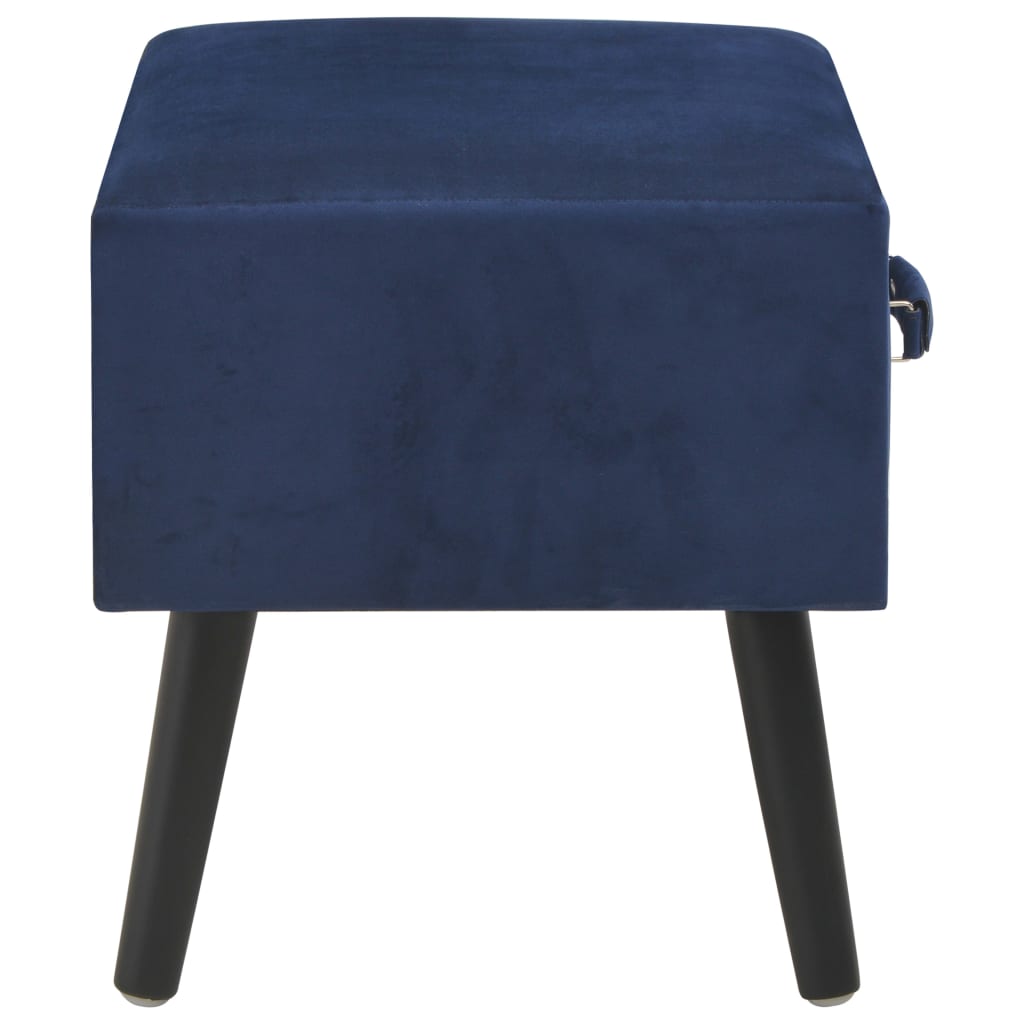 vidaXL Κομοδίνο Μπλε 40 x 35 x 40 εκ. Βελούδινο