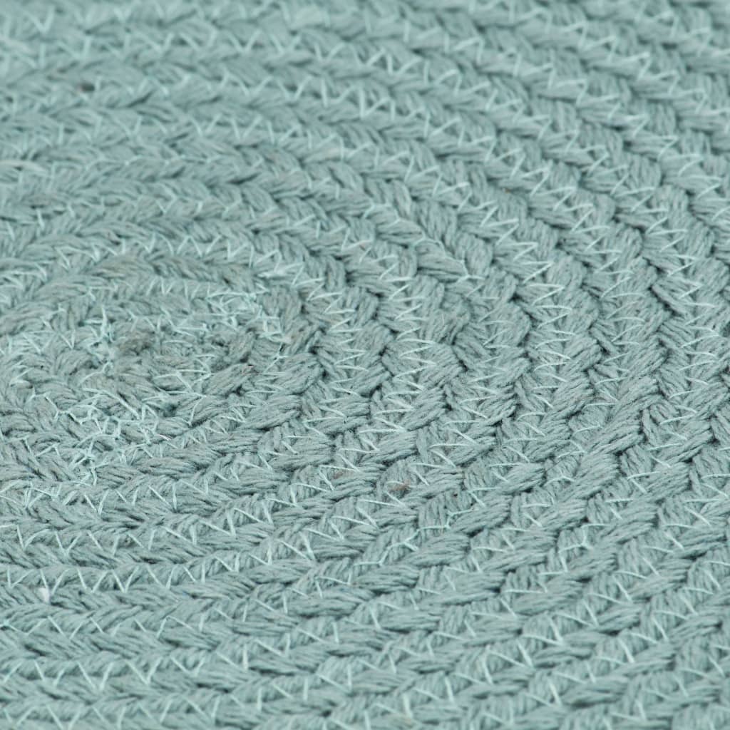 vidaXL Σουπλά Στρογγυλά Απλά 4 τεμ. Πράσινα 38 εκ. Βαμβακερά