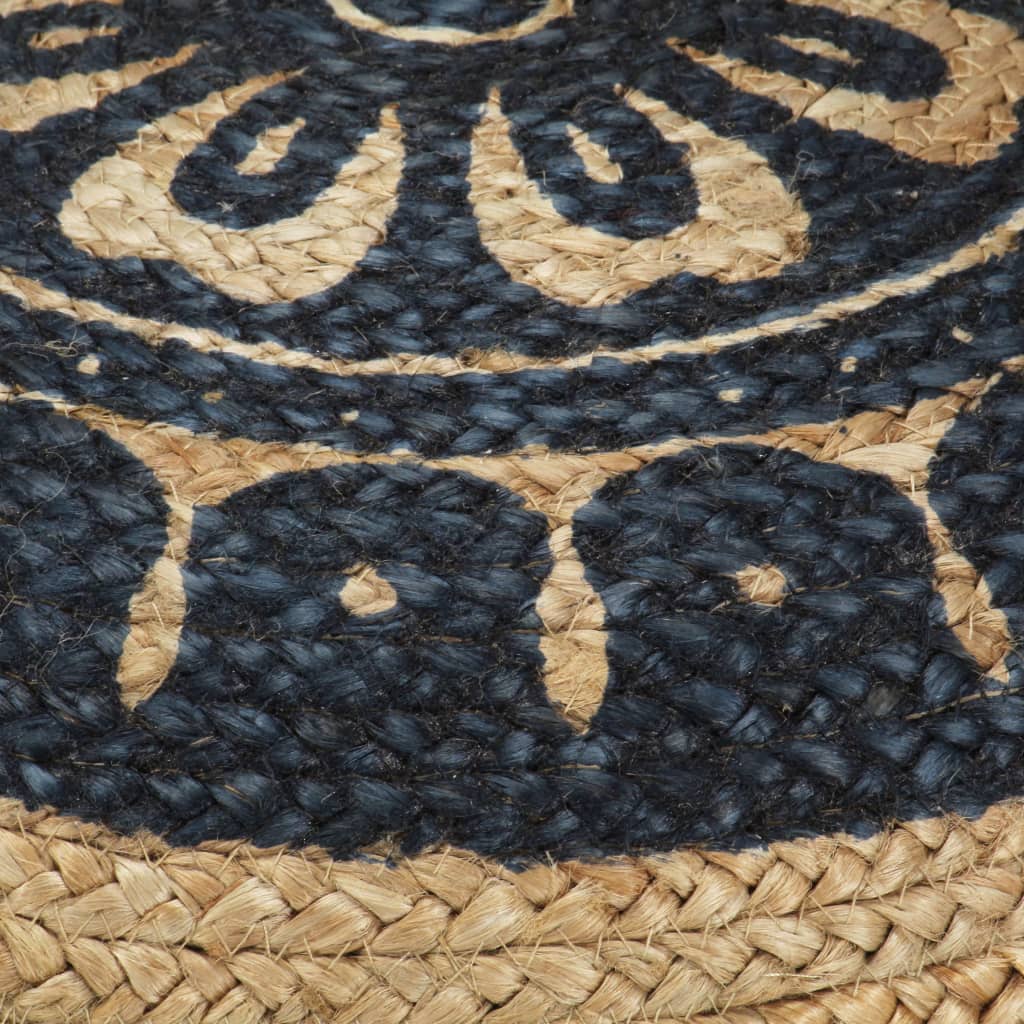 vidaXL Πουφ Χειροποίητο Μπλε 45 x 30 εκ. από Γιούτα