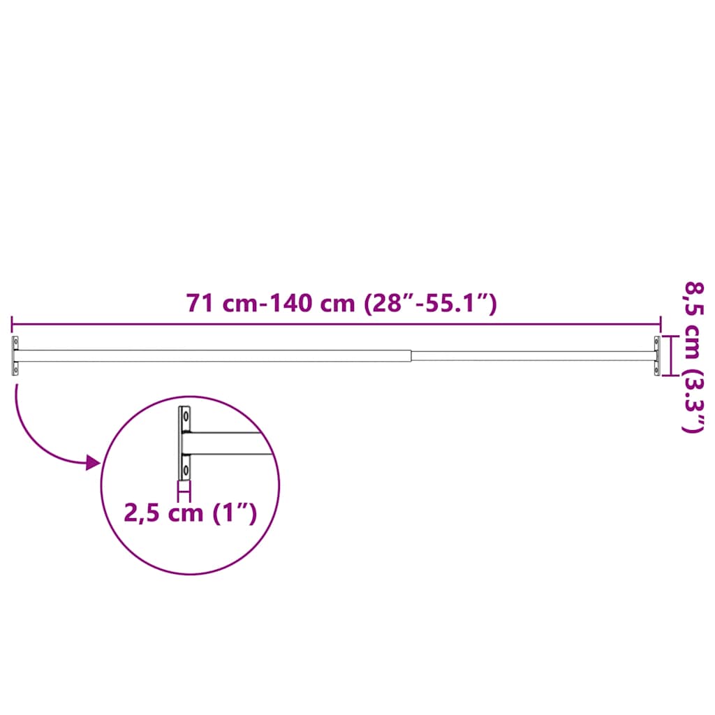 vidaXL Μπάρες Ασφαλείας για Παράθυρα Ρυθμιζόμενες 3 τεμ. 710-1200 χιλ.