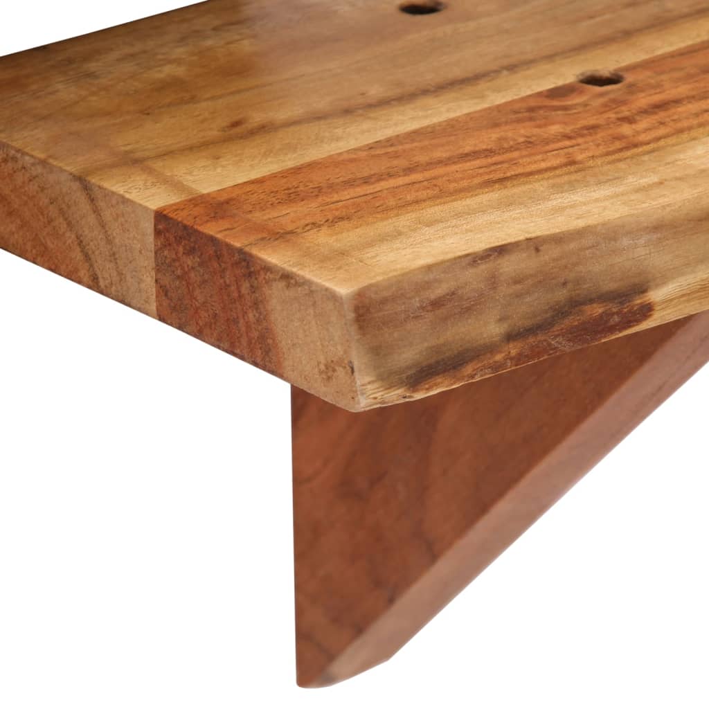 vidaXL Ράφια Τοίχου 2 τεμ. 60 x 20 x 18 εκ. από Μασίφ Ξύλο Ακακίας