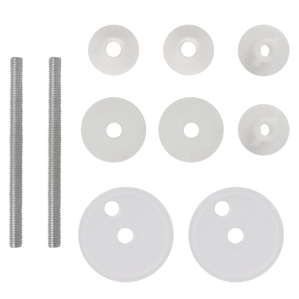 vidaXL Καλύμματα Λεκάνης με Καπάκια 2 τεμ. Σχέδιο Παλαιωμένο Ξύλο MDF