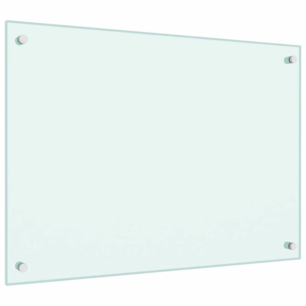 vidaXL Πλάτη Κουζίνας Λευκή 70 x 50 εκ. από Ψημένο Γυαλί