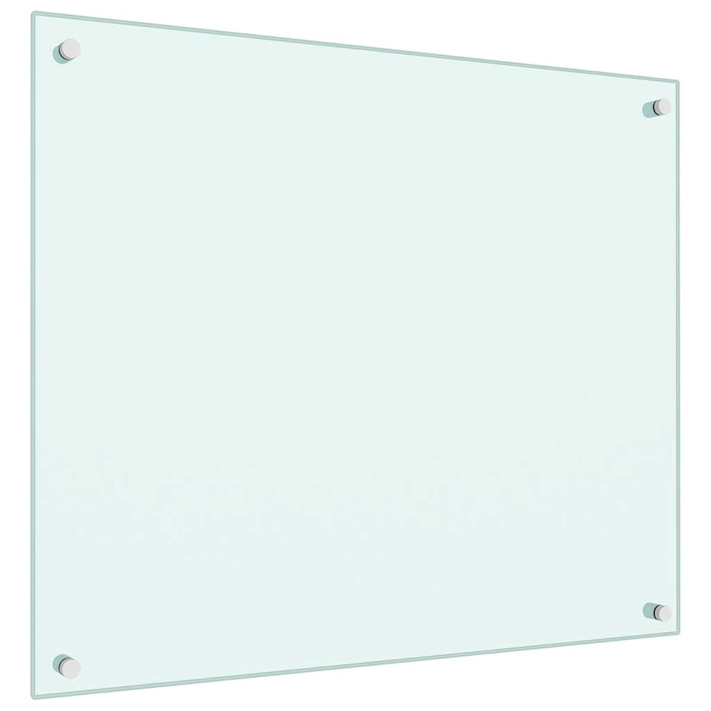 vidaXL Πλάτη Κουζίνας Λευκή 70 x 60 εκ. από Ψημένο Γυαλί