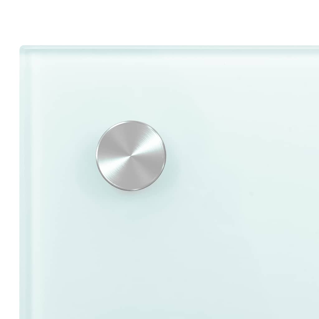 vidaXL Πλάτη Κουζίνας Λευκή 70 x 60 εκ. από Ψημένο Γυαλί