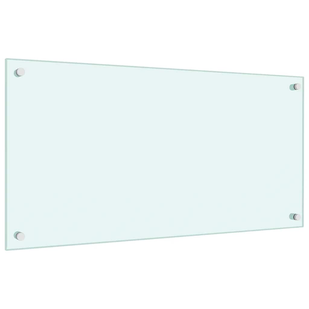 vidaXL Πλάτη Κουζίνας Λευκή 80 x 40 εκ. από Ψημένο Γυαλί