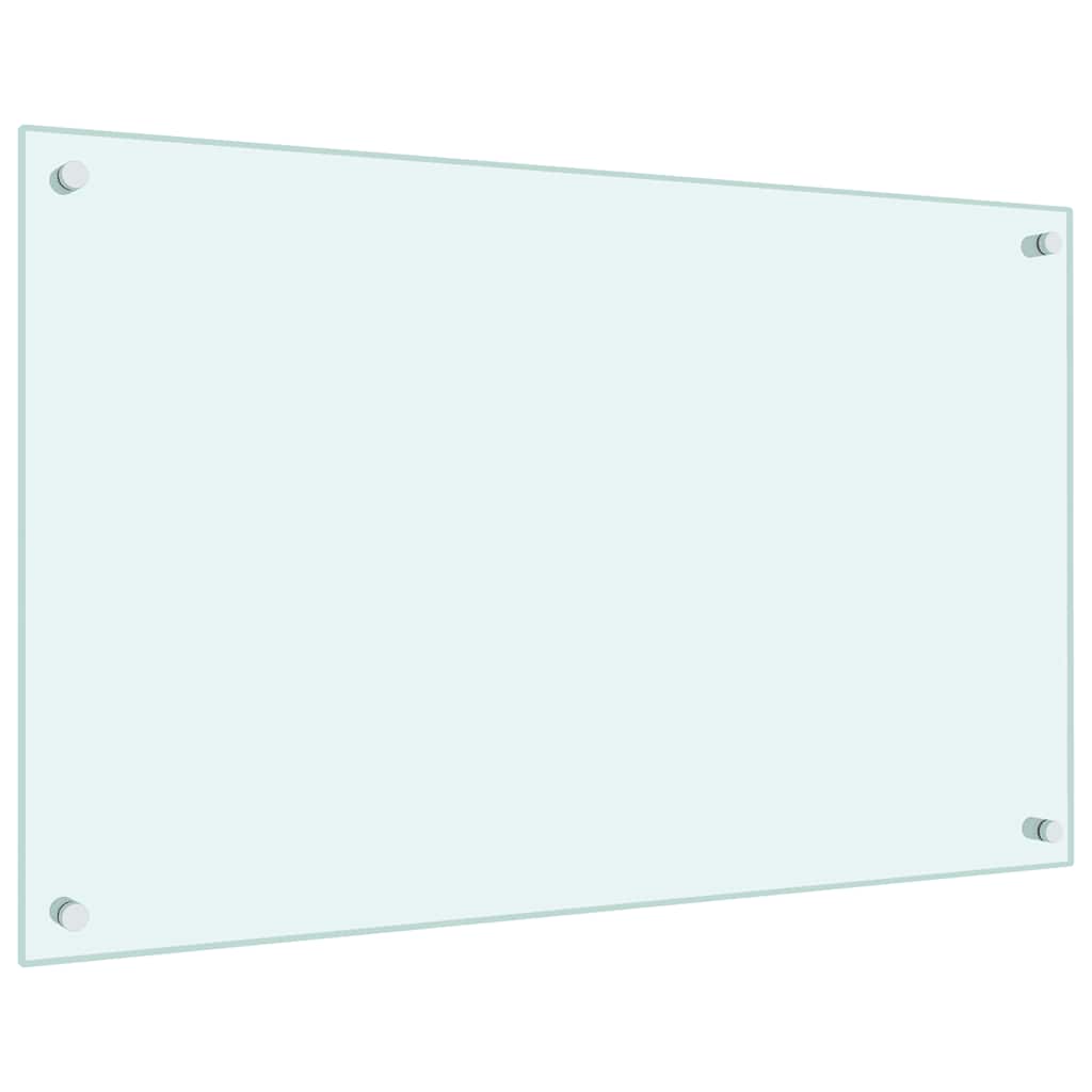 vidaXL Πλάτη Κουζίνας Λευκή 80 x 50 εκ. από Ψημένο Γυαλί