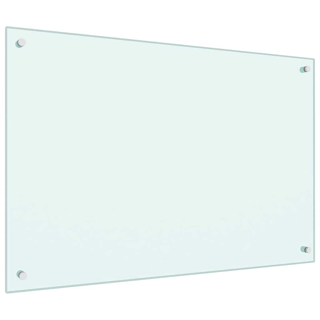 vidaXL Πλάτη Κουζίνας Λευκή 90 x 60 εκ. από Ψημένο Γυαλί