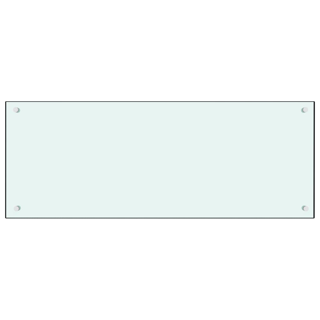 vidaXL Πλάτη Κουζίνας Λευκή 100 x 40 εκ. από Ψημένο Γυαλί