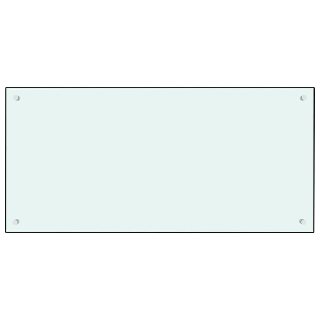 vidaXL Πλάτη Κουζίνας Λευκή 100 x 50 εκ. από Ψημένο Γυαλί