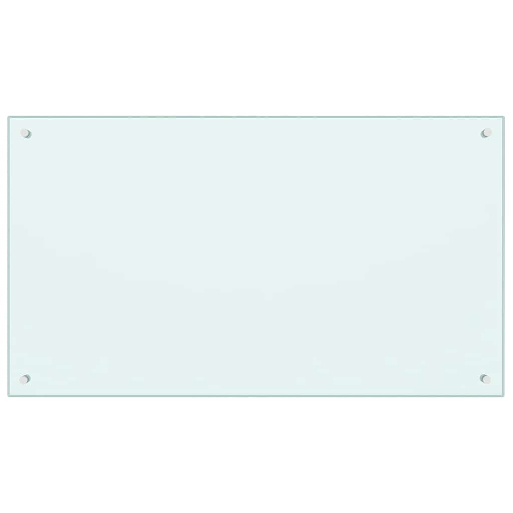 vidaXL Πλάτη Κουζίνας Λευκή 100 x 60 εκ. από Ψημένο Γυαλί