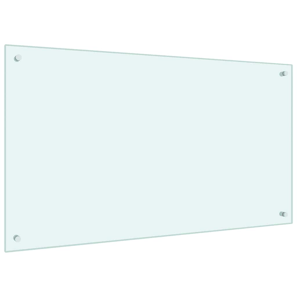 vidaXL Πλάτη Κουζίνας Λευκή 100 x 60 εκ. από Ψημένο Γυαλί