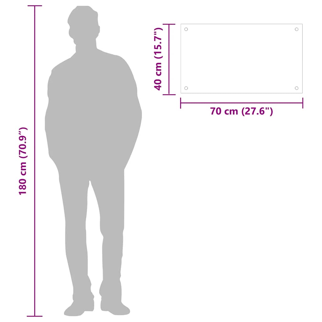 vidaXL Πλάτη Κουζίνας Διαφανής 70 x 40 εκ. από Ψημένο Γυαλί