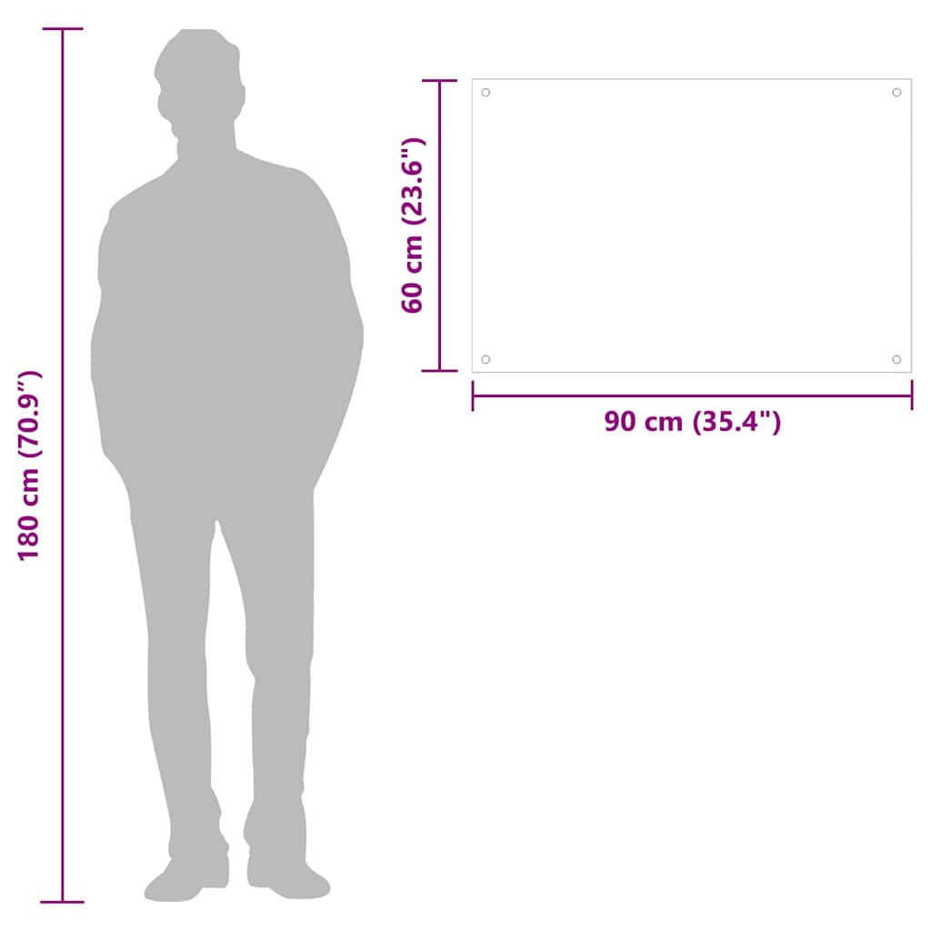 vidaXL Πλάτη Κουζίνας Διαφανής 90 x 60 εκ. από Ψημένο Γυαλί